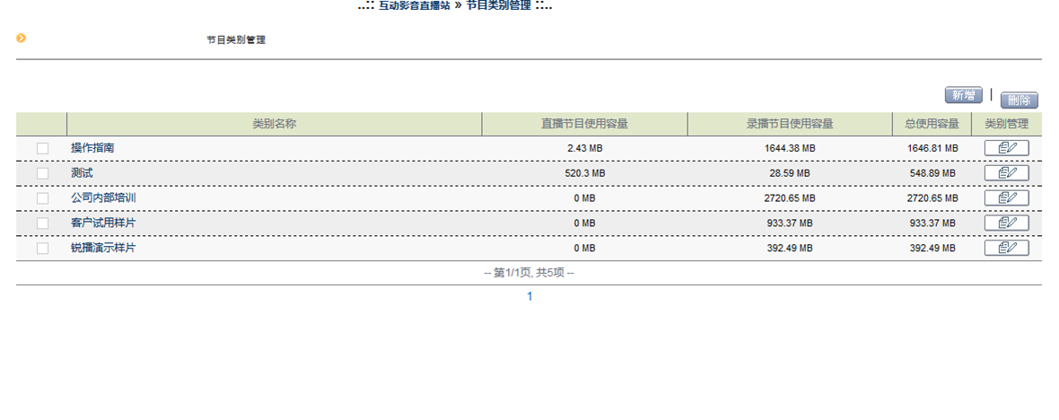 界面類別管理
